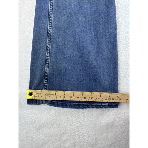Free People‎ Jeans Womens Blue Flare Elastic Waist Mid Rise Jeans Size 26x34 - Picture 8 of 14